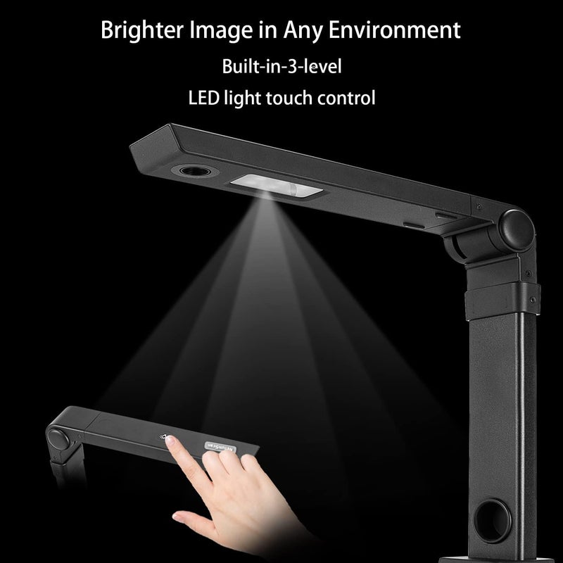 NetumScan 13MP Book Document Camera for Teachers, Multi-Language OCR Recognition by AI Technology, Foldable & Portable, Real-time Projection, Video Recording, Capture Size A3/A4-Windows,Mac OS,Linux - Image 4